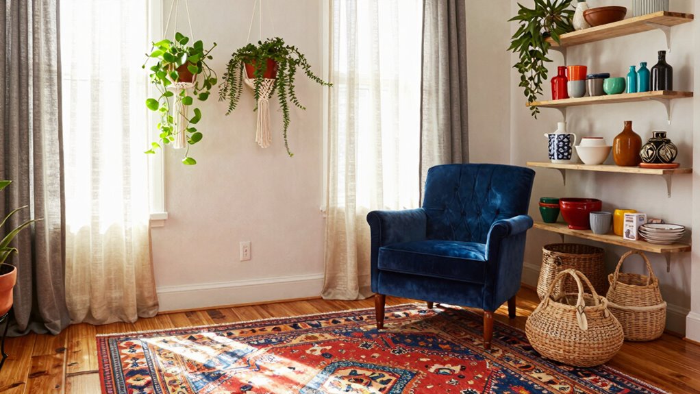 vintage accents and greenery