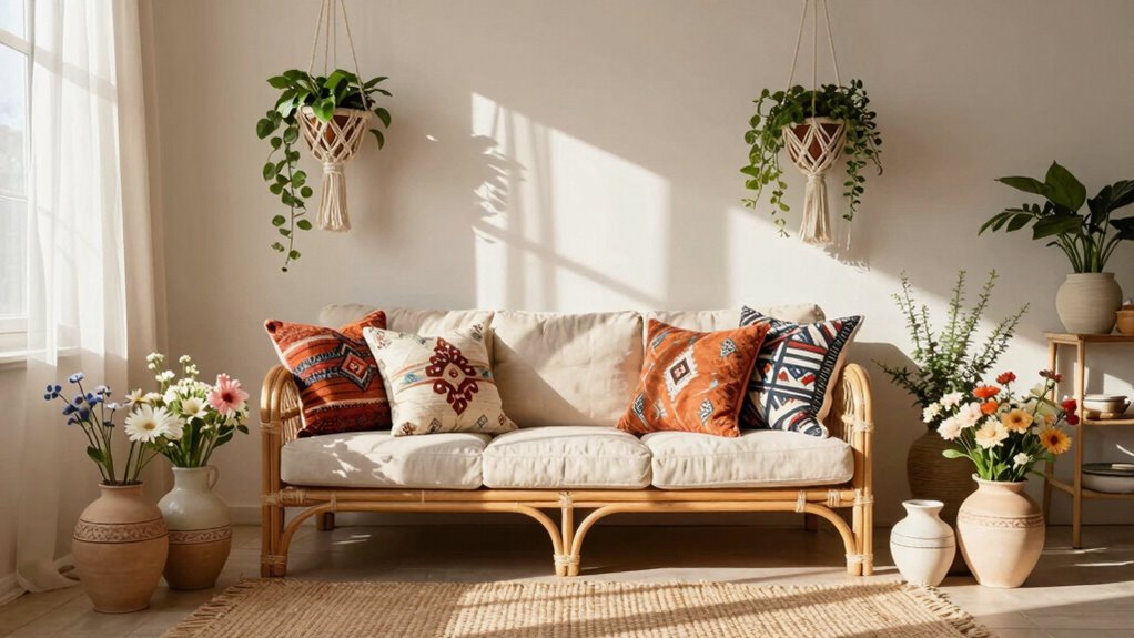 vintage textiles and natural materials