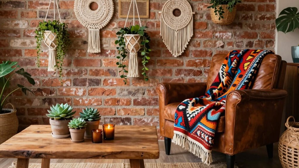 vintage textiles natural layered