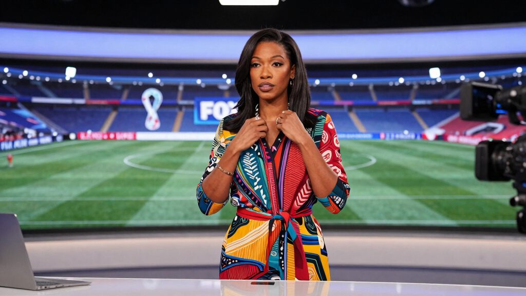 Jules Breach turns heads in stunning outfit live on Fox's World Cup coverage as viewers are left floored by host