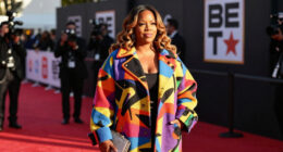 Queen Latifah Bundles Up in a Bold, Oversized Coat on the 2026 BET Awards Red Carpet