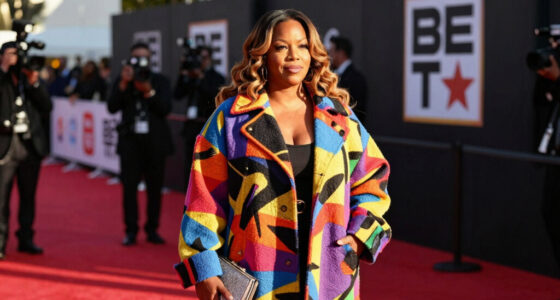 Queen Latifah Bundles Up in a Bold, Oversized Coat on the 2026 BET Awards Red Carpet
