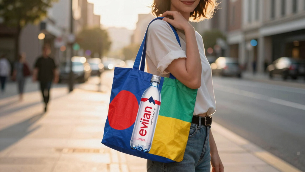 evian Is Celebrating 200 Years With Limited-Edition Bottle Bags Designed by Three UK Artists