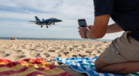 Florida beachgoers scream as Navy’s elite Blue Angels buzz them in ‘low altitude’ flight
