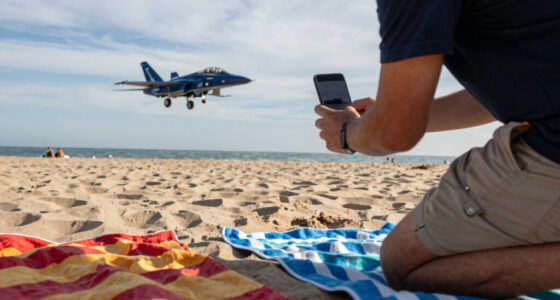 Florida beachgoers scream as Navy’s elite Blue Angels buzz them in ‘low altitude’ flight