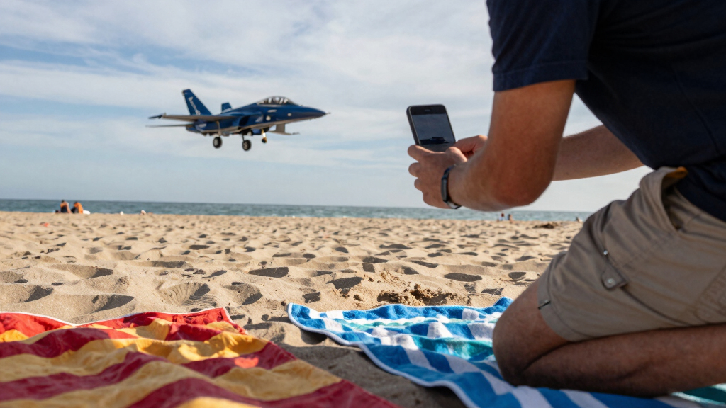 Florida beachgoers scream as Navy’s elite Blue Angels buzz them in ‘low altitude’ flight