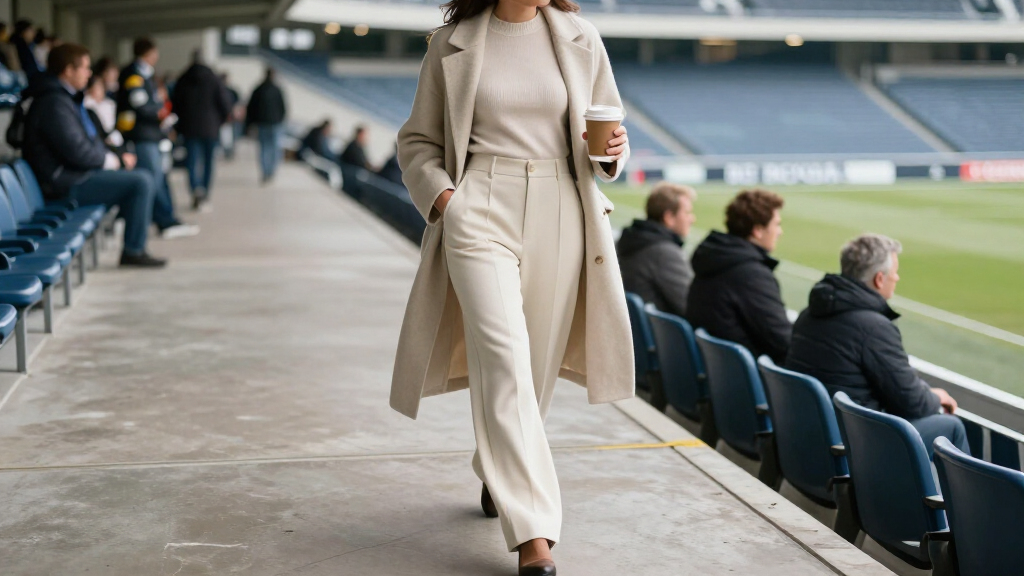 Princess Kate Dresses Up A Pair Of Comfy Wide-Leg Pants For A Trip To The Rugby Pitch
