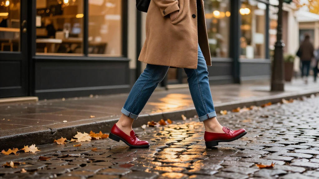 6 Ways To Wear Red Shoes With Jeans, Skirts And Trousers This Autumn